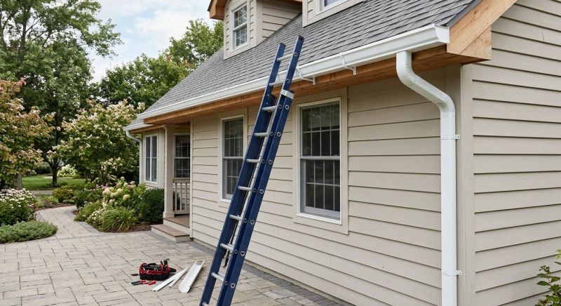Vinyl Gutters Installation project example